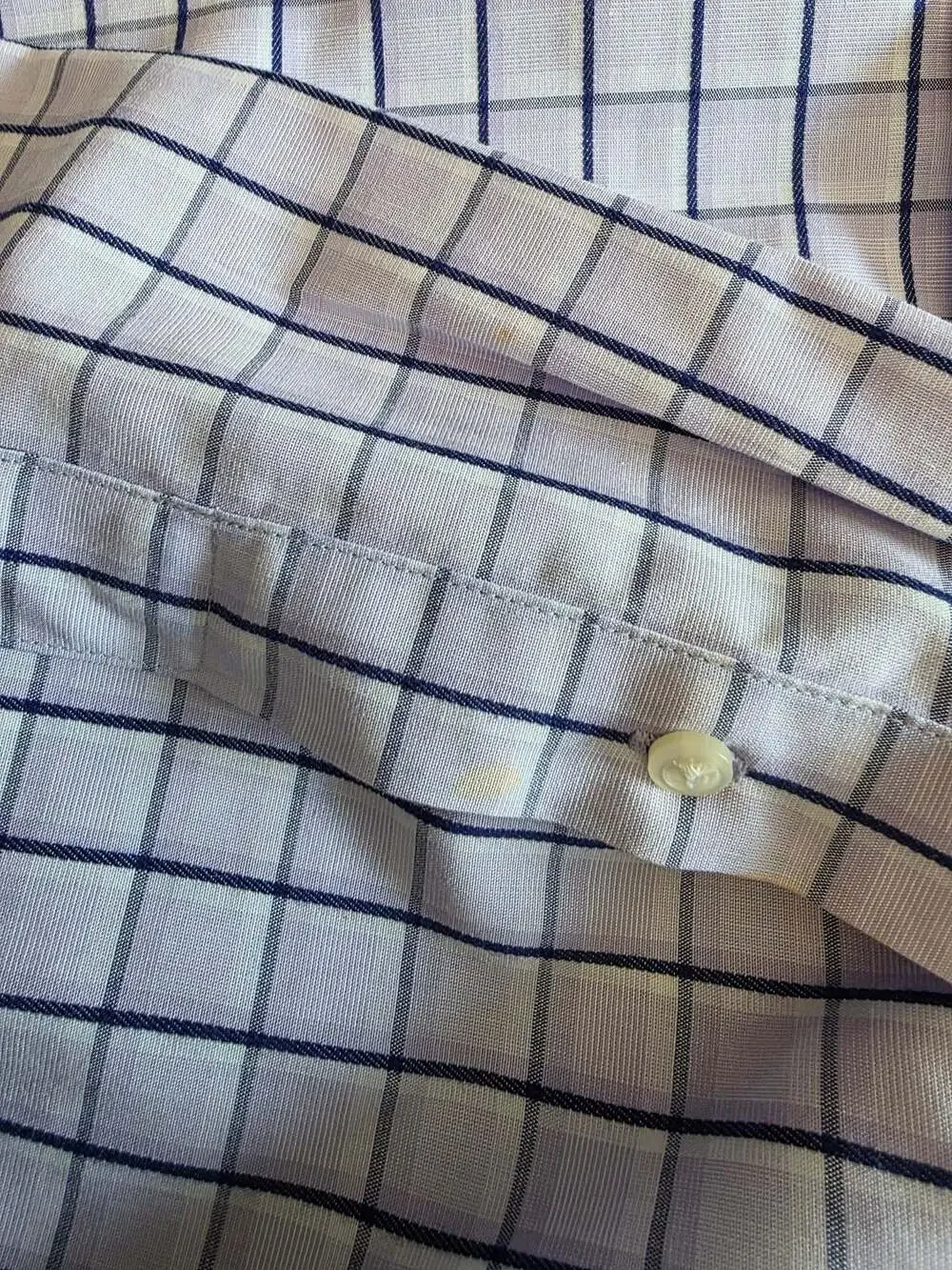 Banana‎ Republic Non-Iron Classic Fit Purple Plaid Dress Shirt Size XL